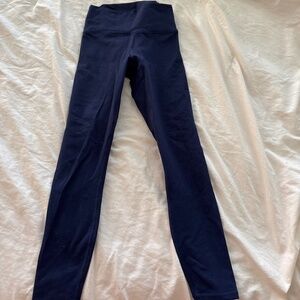 Navy and lavender Fabletics leggings